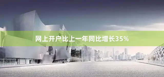 网上开户比上一年同比增长35%