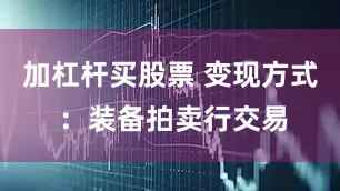 加杠杆买股票 变现方式 ：装备拍卖行交易